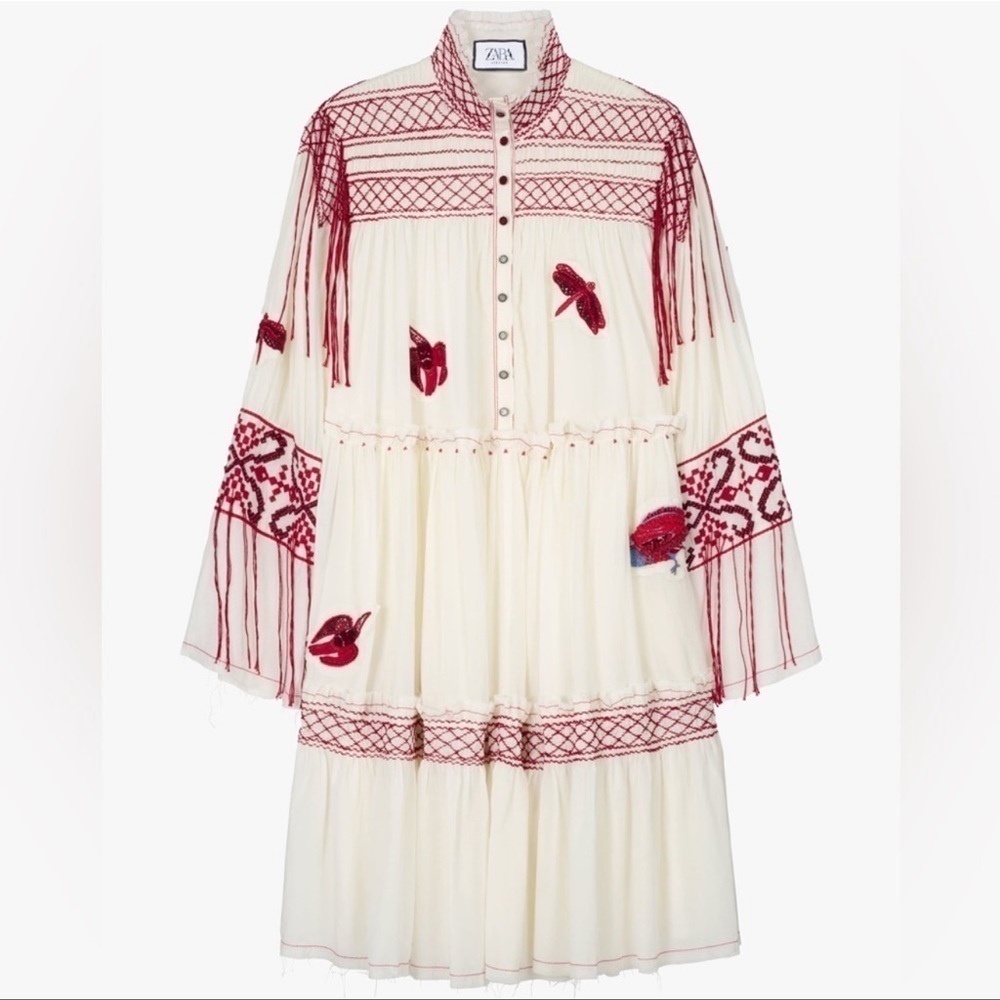 Zara Atelier Embroidered Voluminous Limited Edition Dress New - Picture 2 of 9